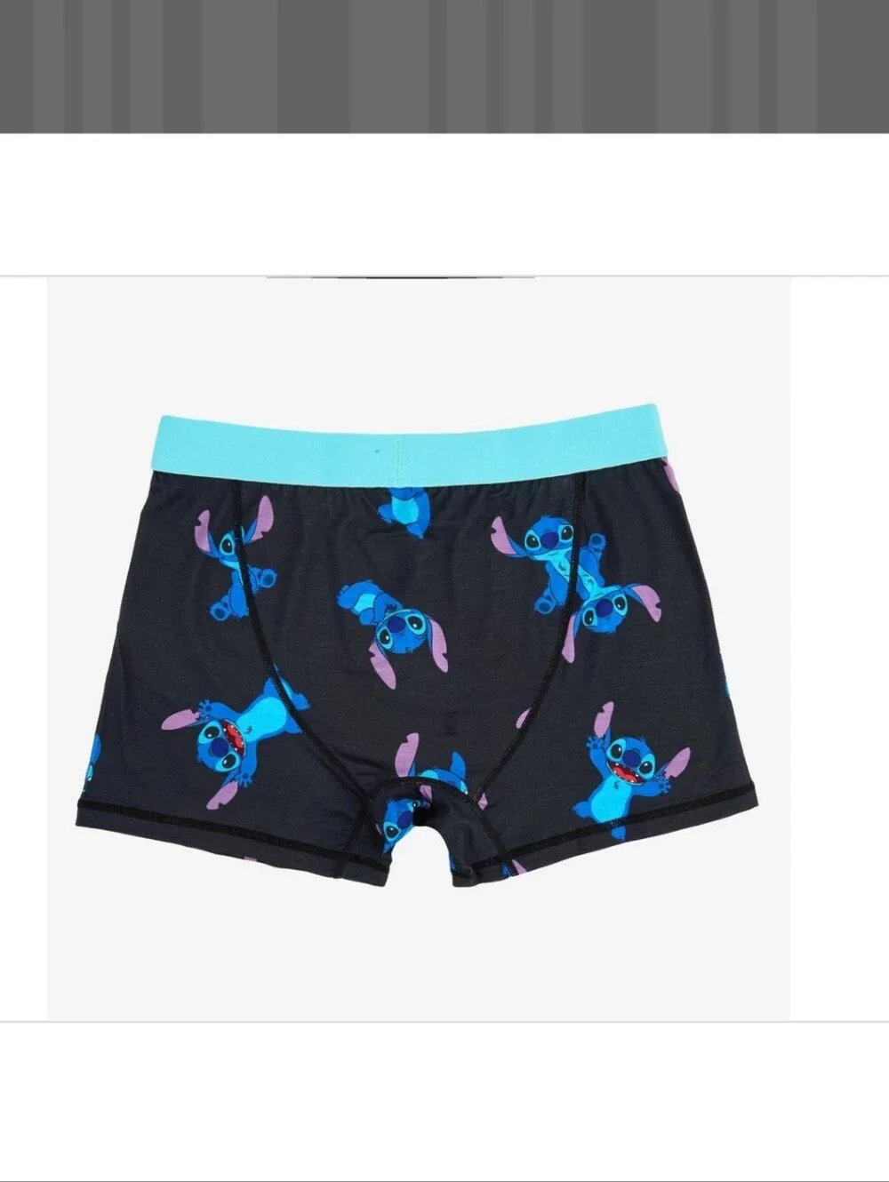 Disney Lilo Stitch Men’s Boxer Briefs Size L 36–38 Blue Character Print 2 pair
